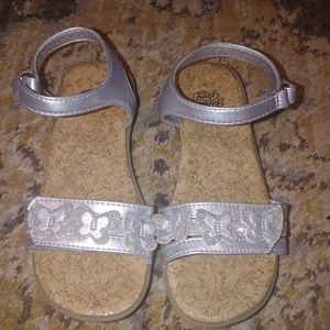 Faded glory silver sandals